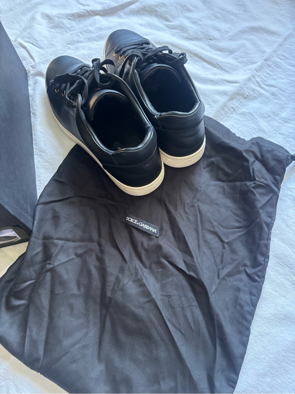 Dolce & Gabbana Men's Black and Gold Sneakers - Picture 11 of 11